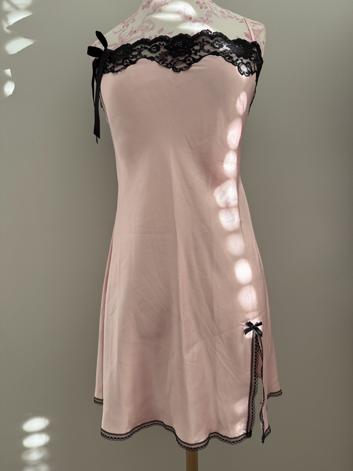 black rose dusk martini slip dress