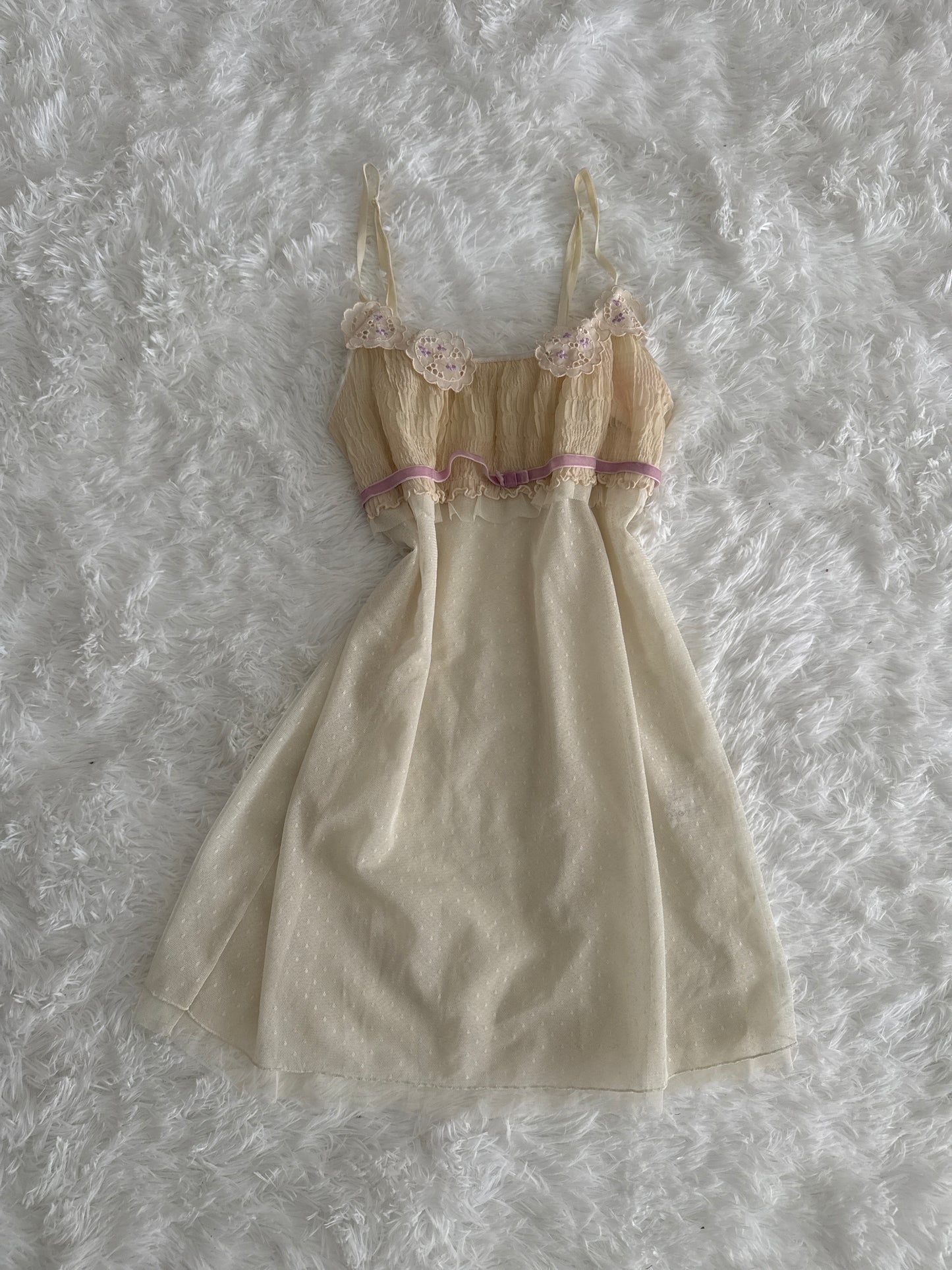 fairy purple belt bow ruched slip dress