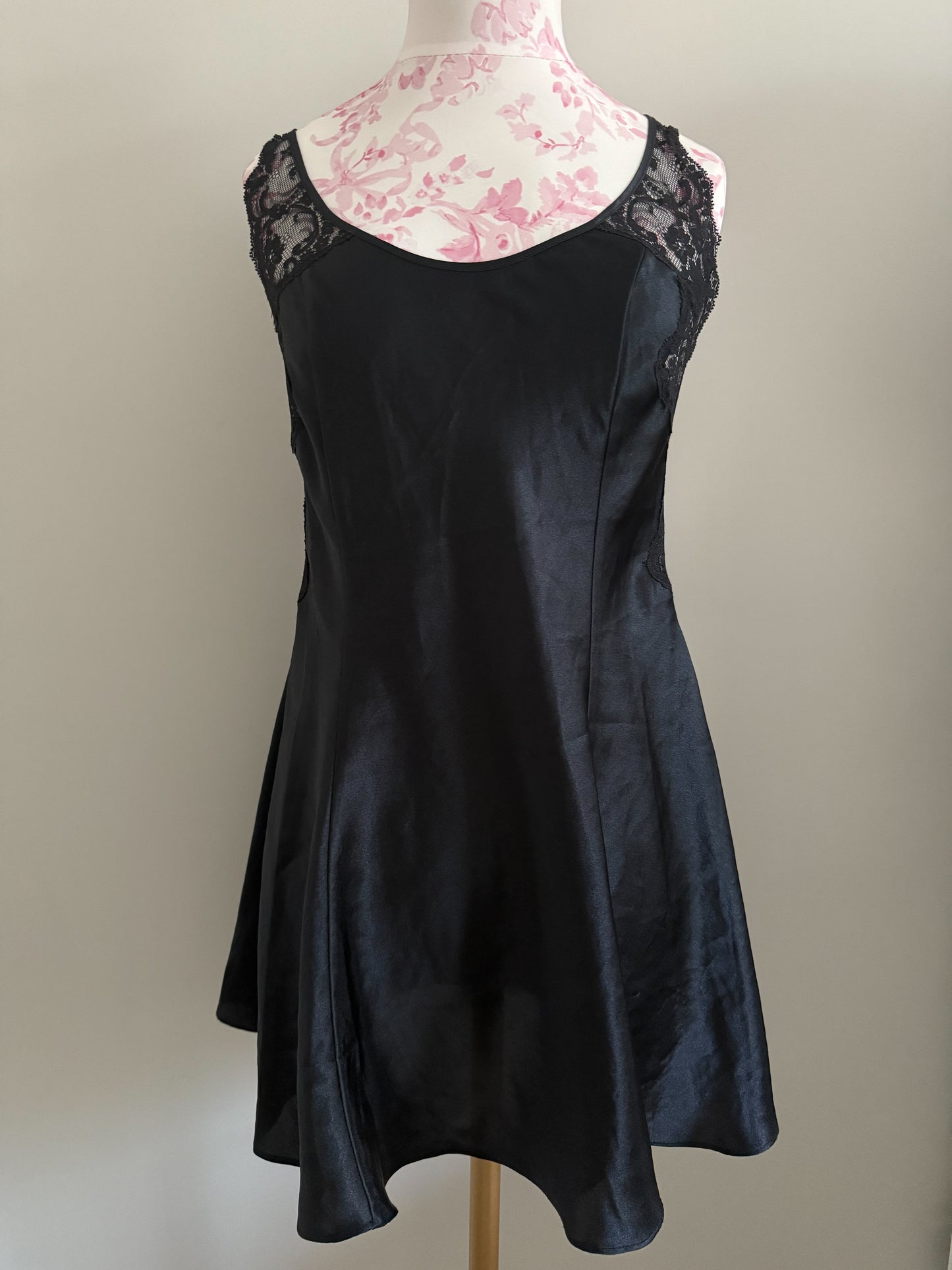 midnight anise blossom cocktail slip dress