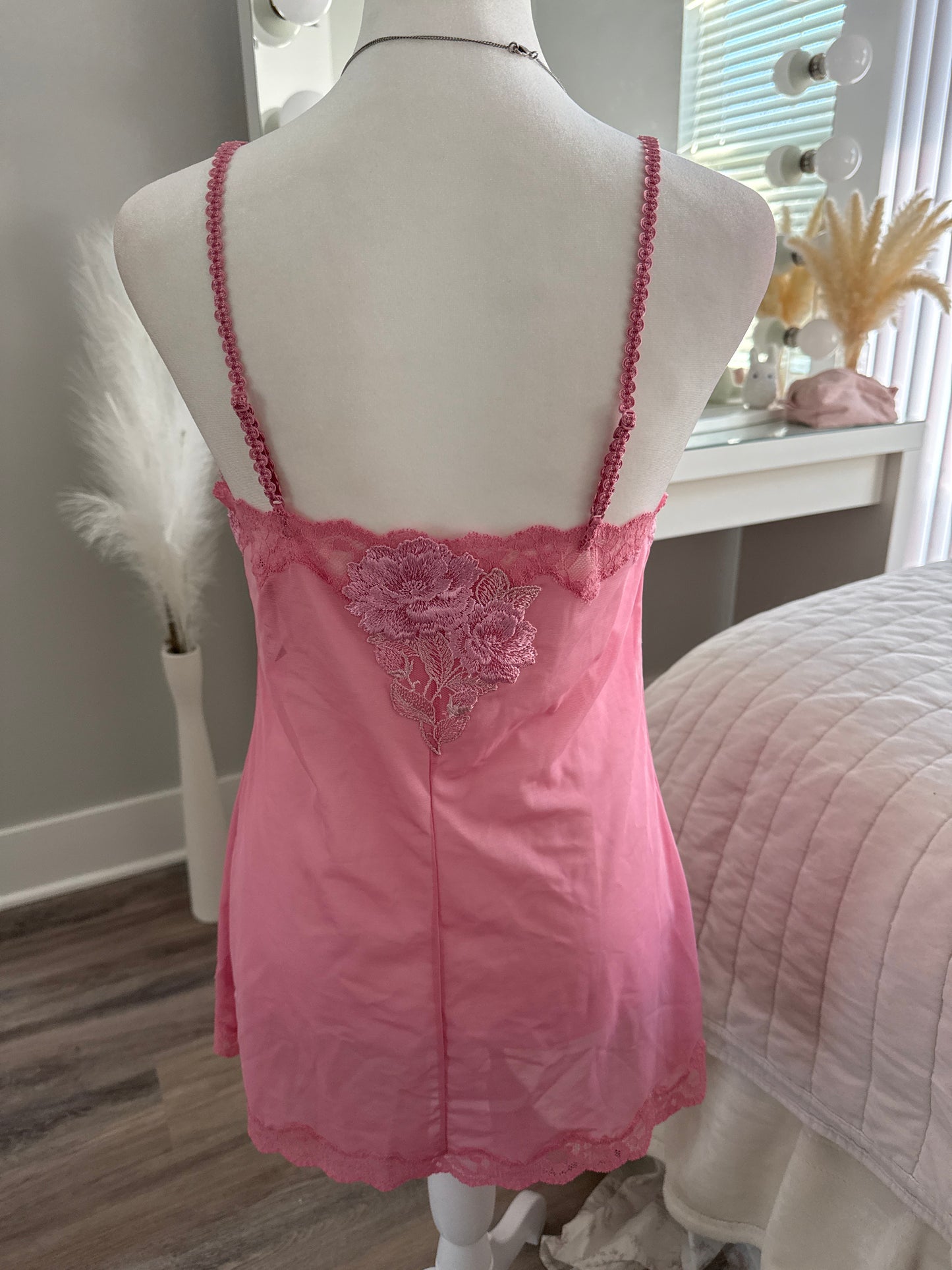 rose champagne cocktail slip dress