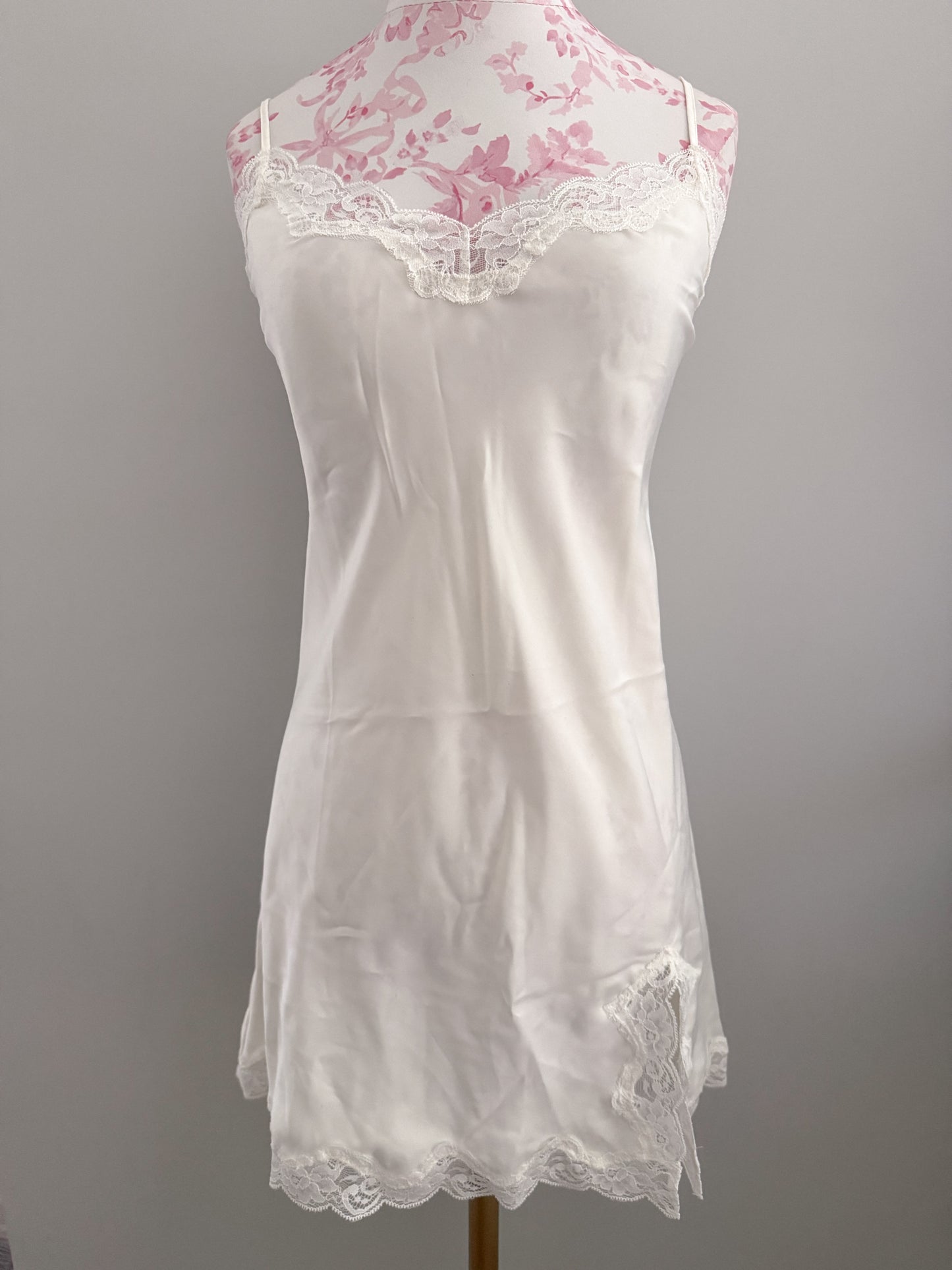 starlight cream twist martini slip dress