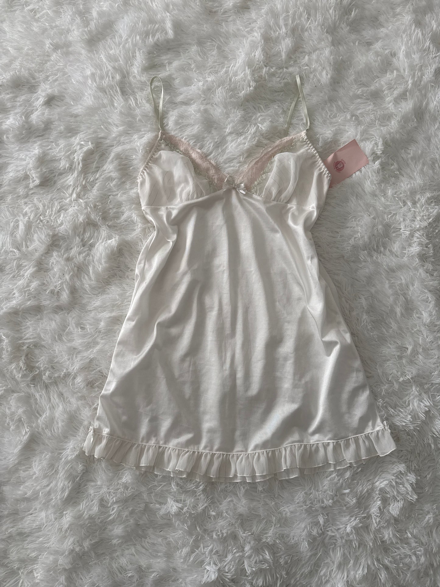 white pumpkin martini slip dress