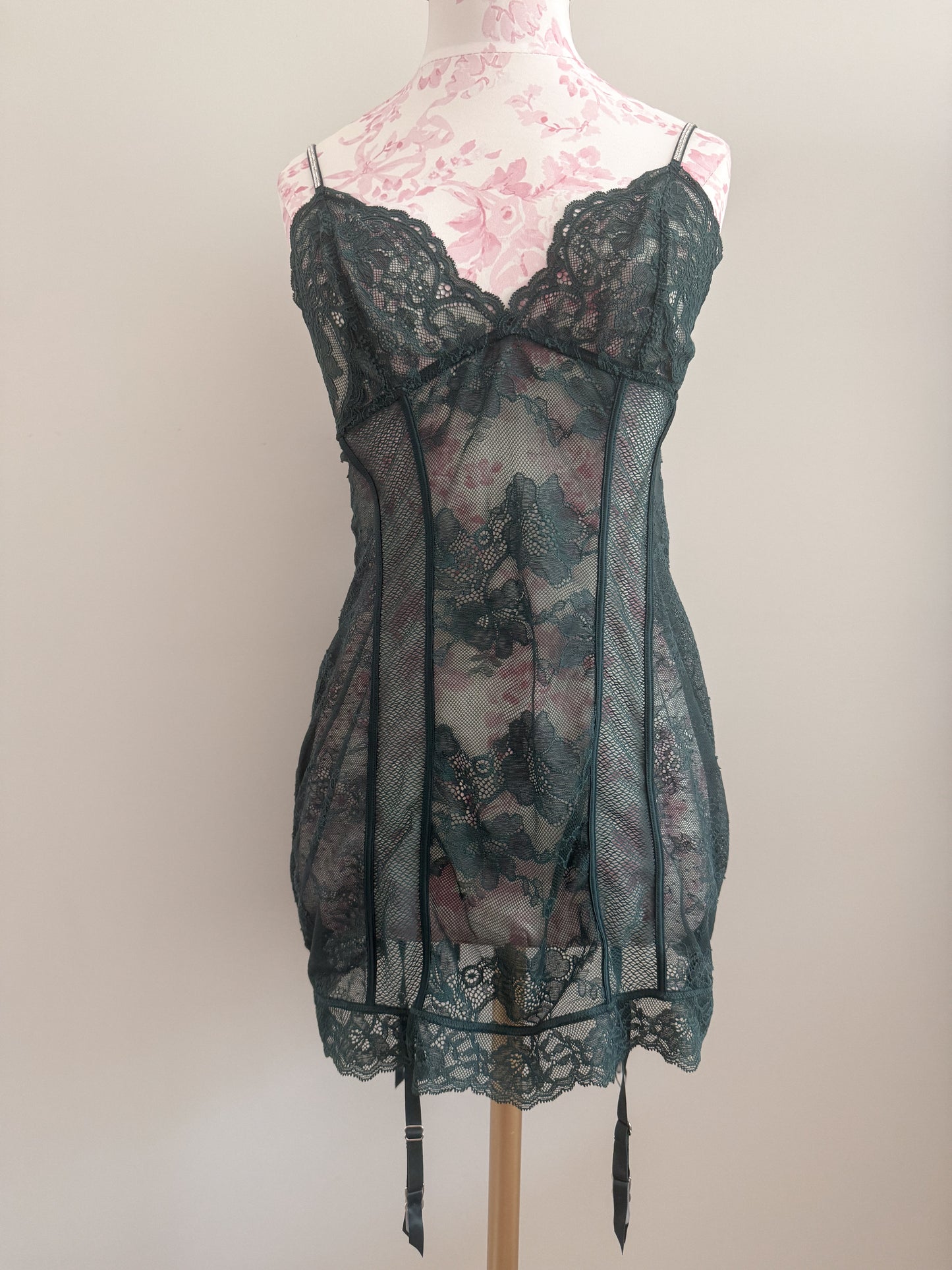 juniper emerald smoke cocktail slip dress