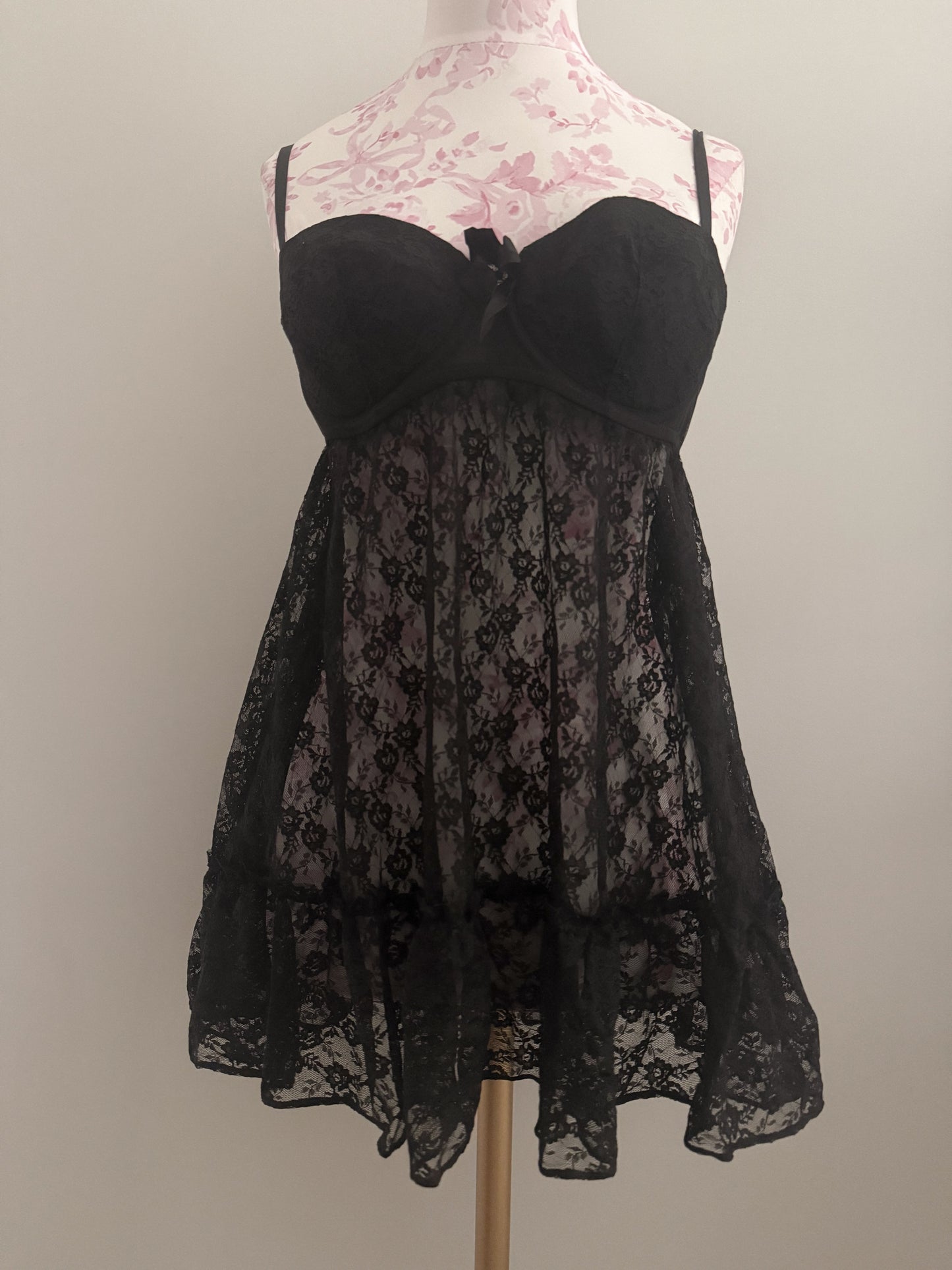 noir diamond margarita slip dress