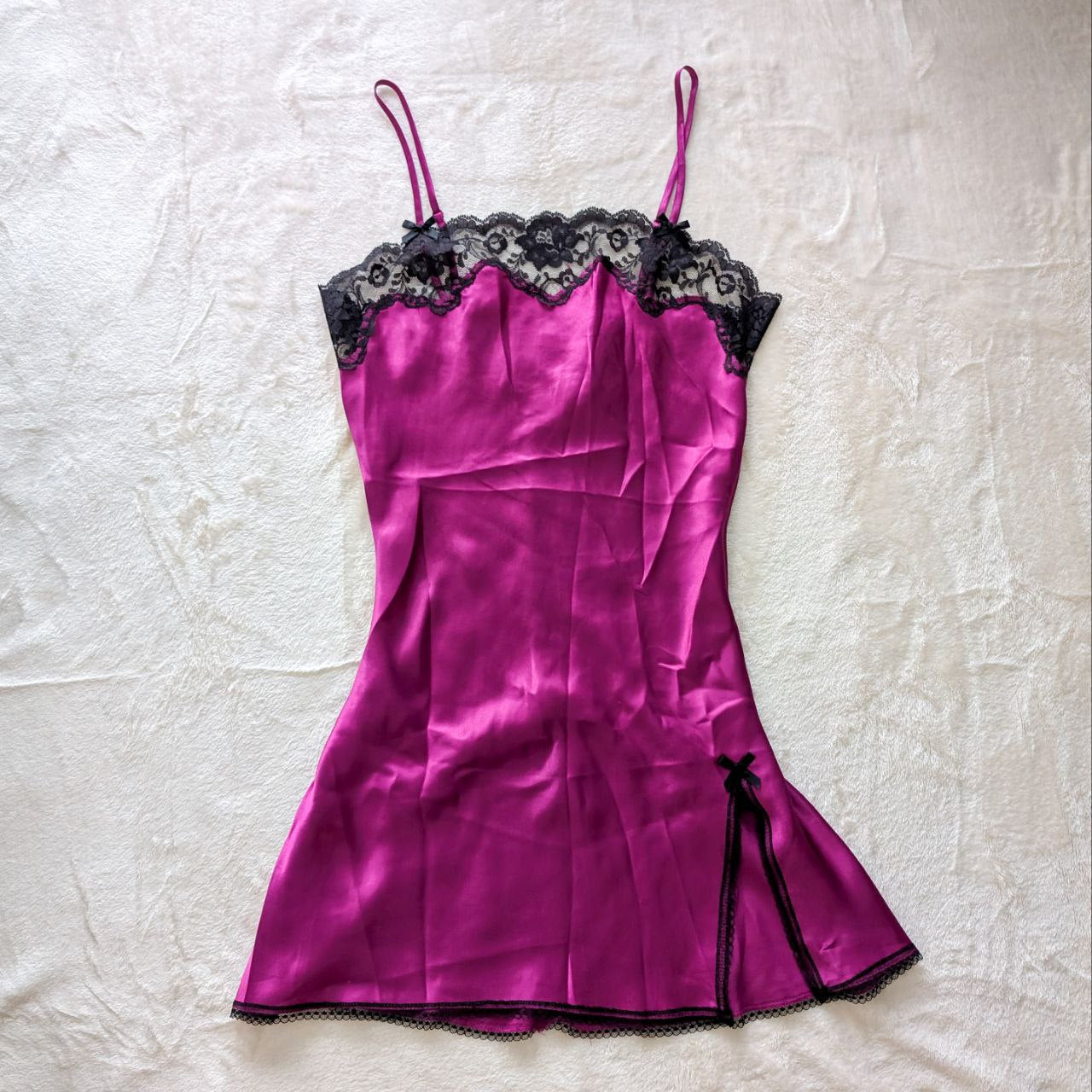 plum wine spritzer slip dress