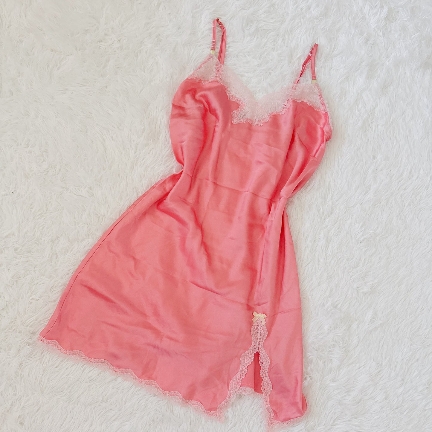 pink lychee floral martini slip dress