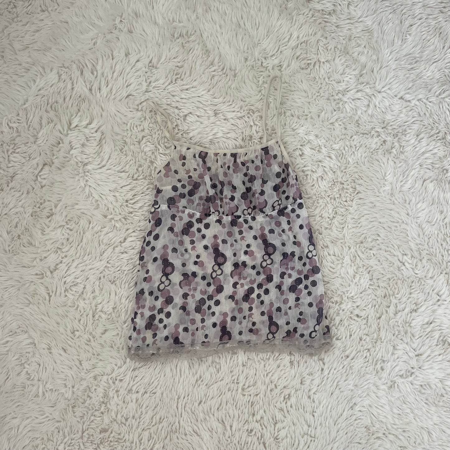 y2k ruched bubble camisole