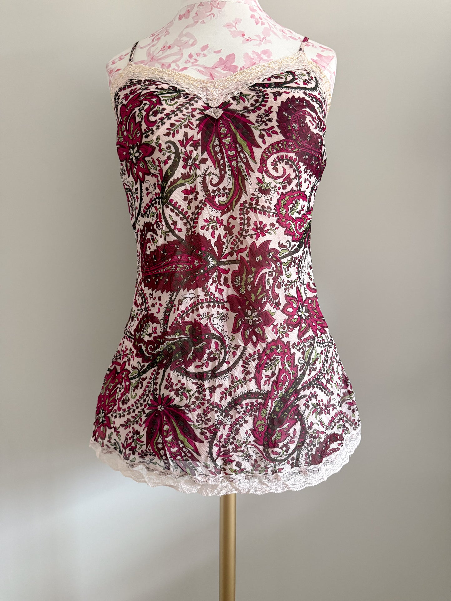 dark cherry bloom margarita camisole