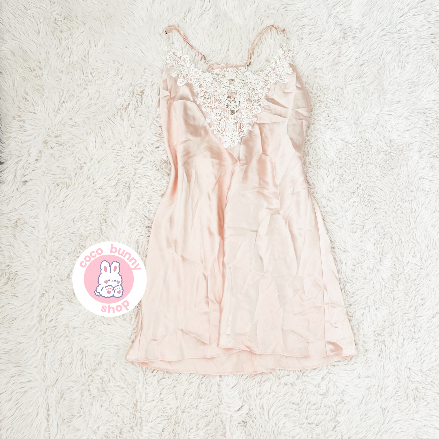 embroidered petal dusty pink slip dress