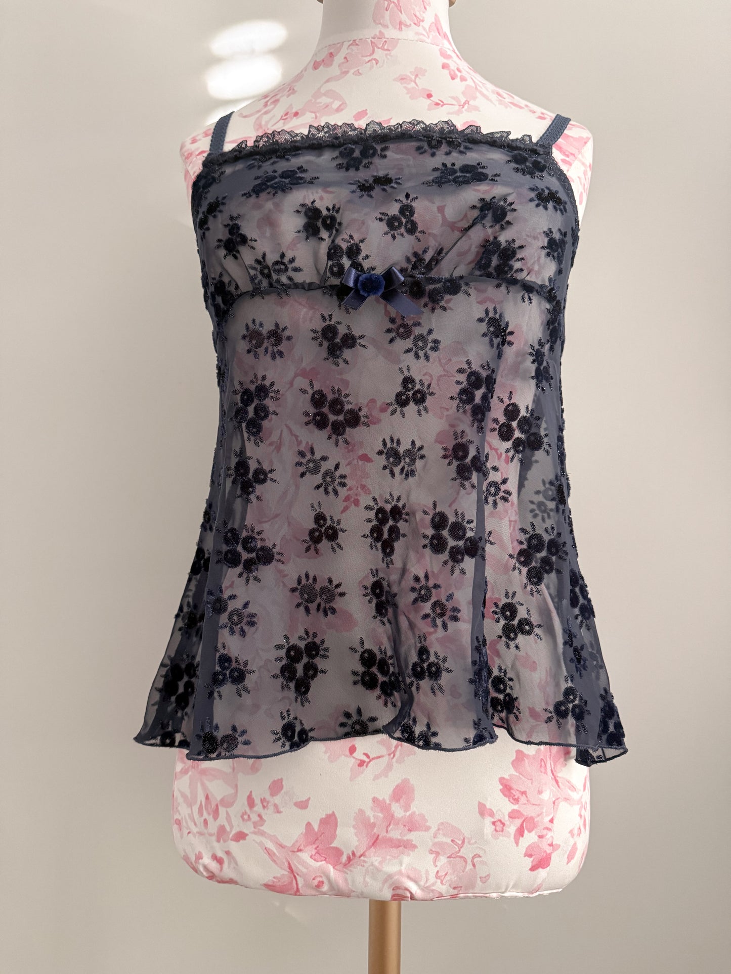 navy blossom fizz martini camisole