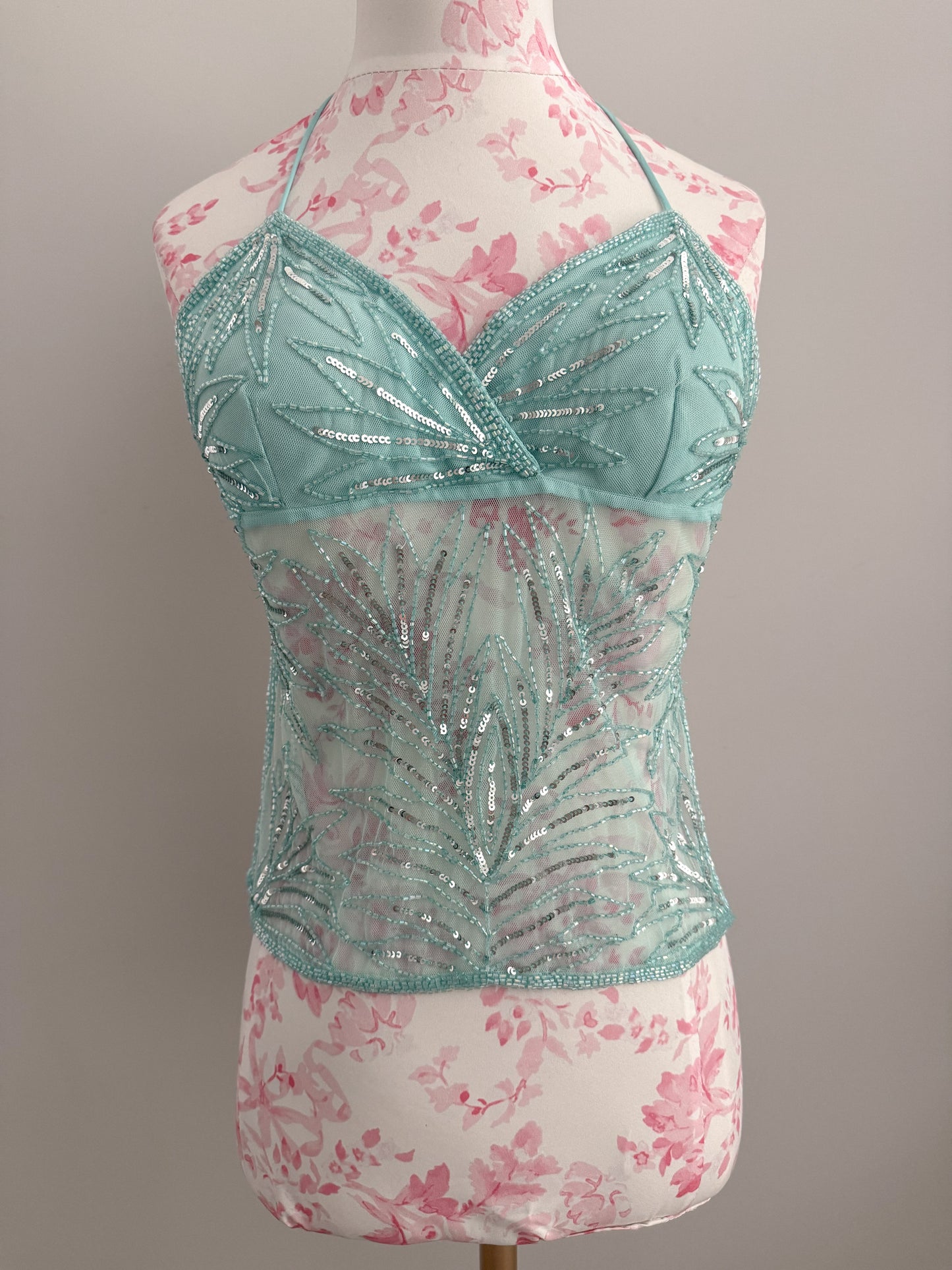 seafoam crystal splash spritz camisole