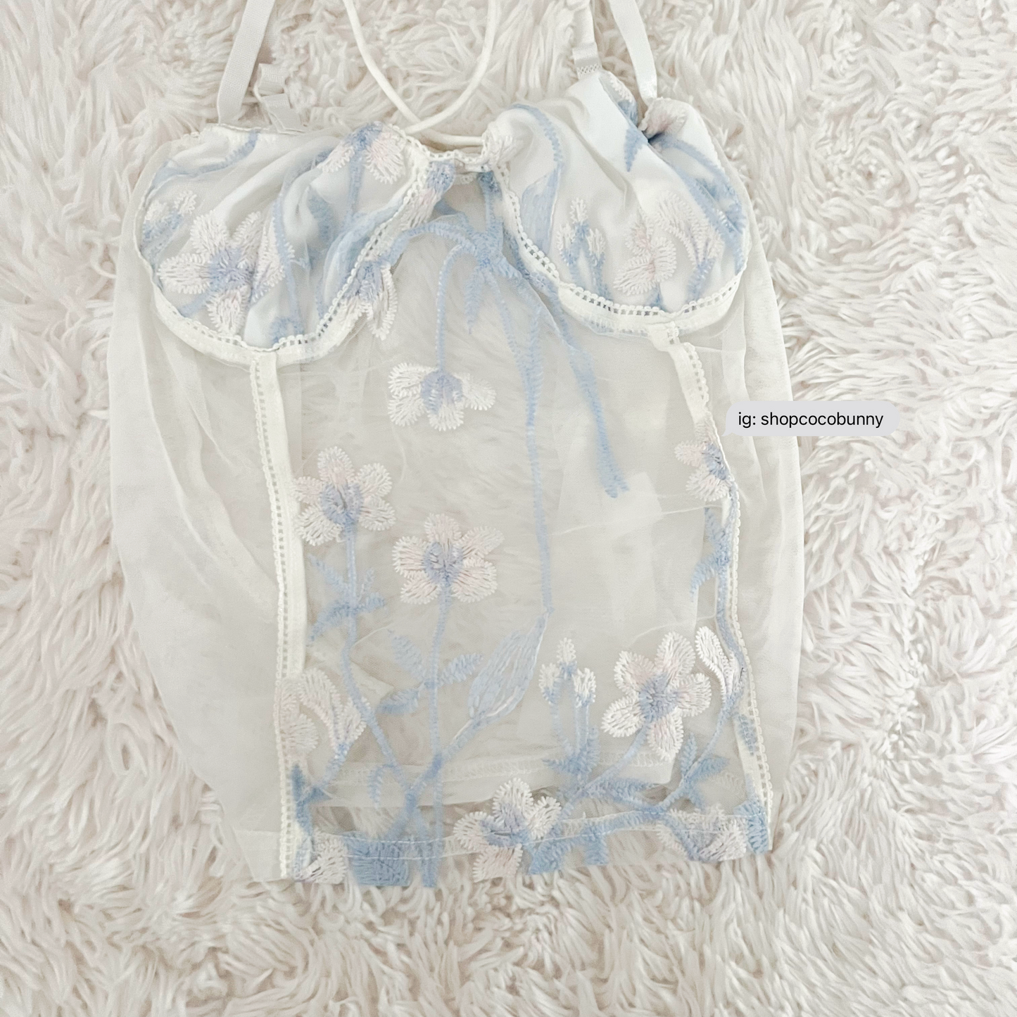 floral embroidery pastel camisole