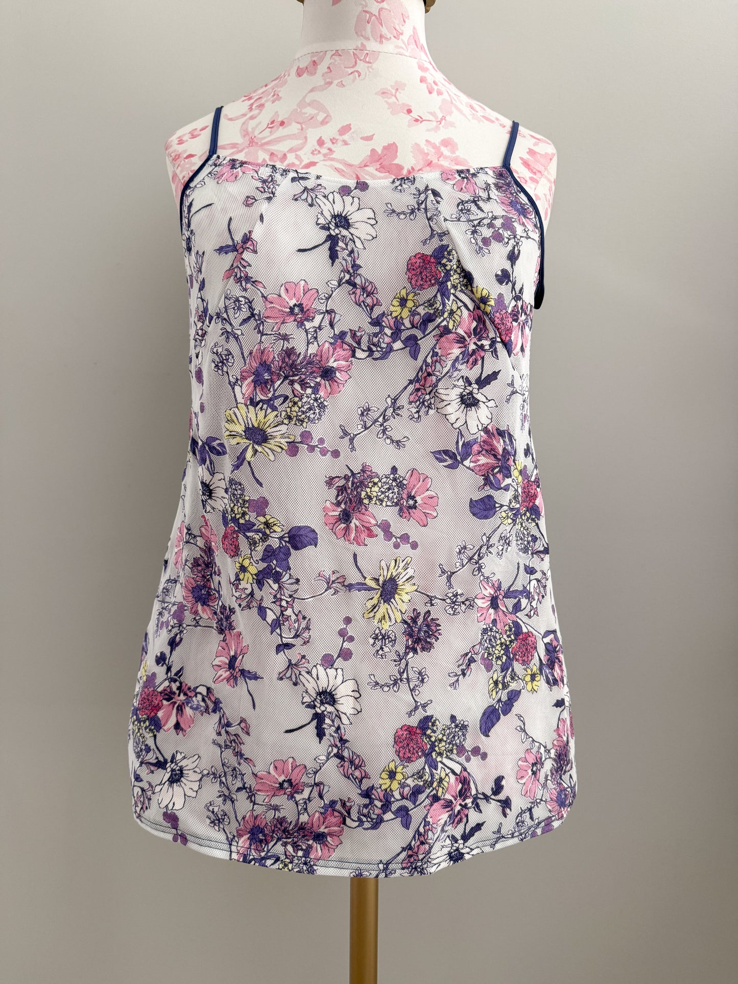 winter floral mist martini camisole