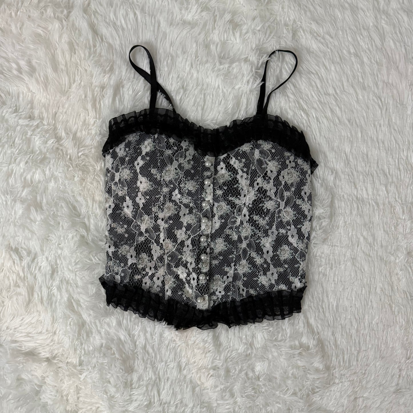 black floral spritzer corset