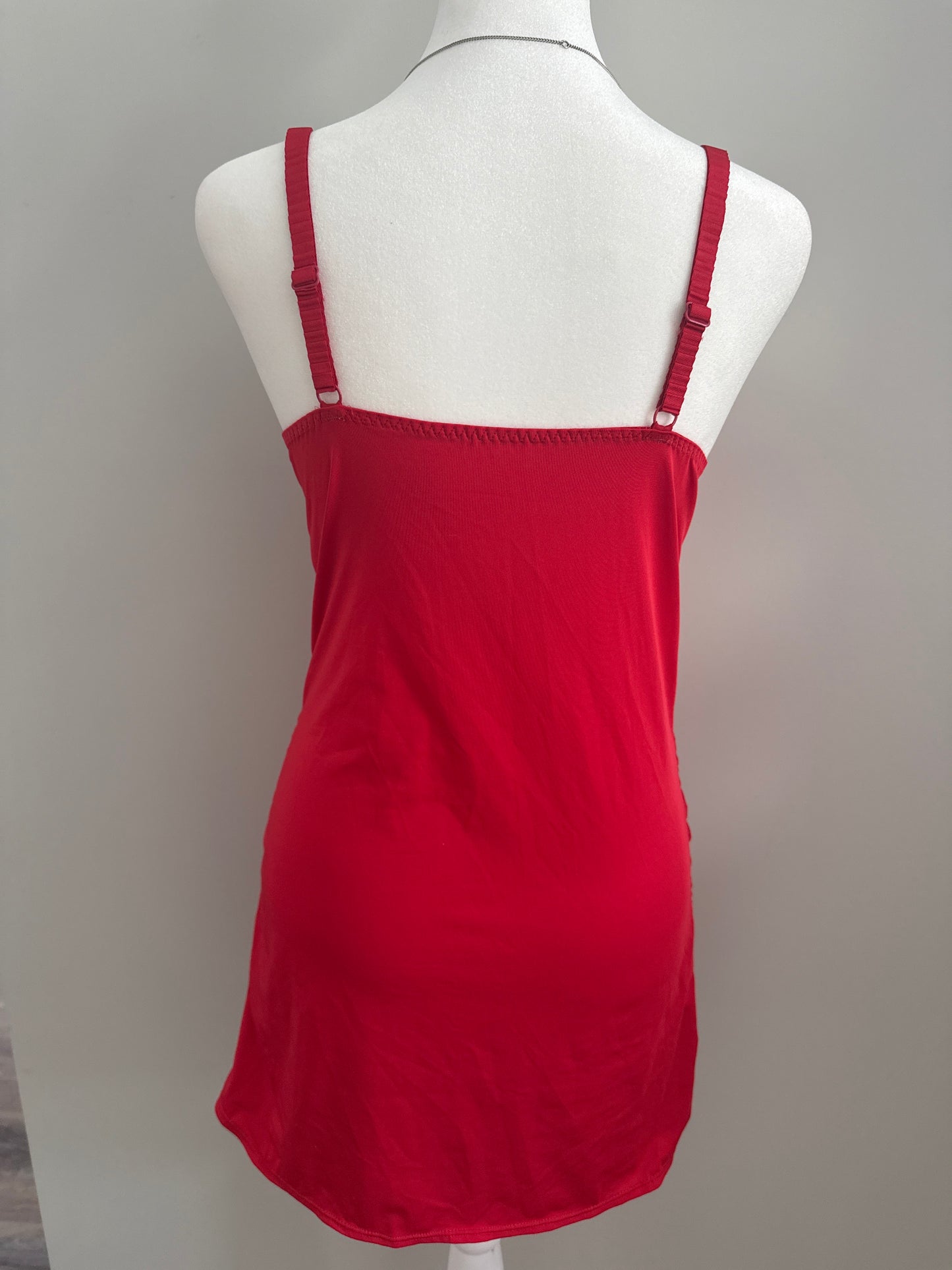 red pear caramel martini slip dress