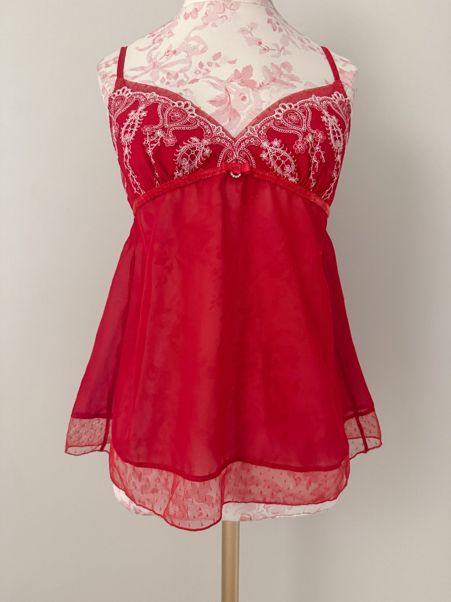 tropical strawberry swirl mimosa babydoll