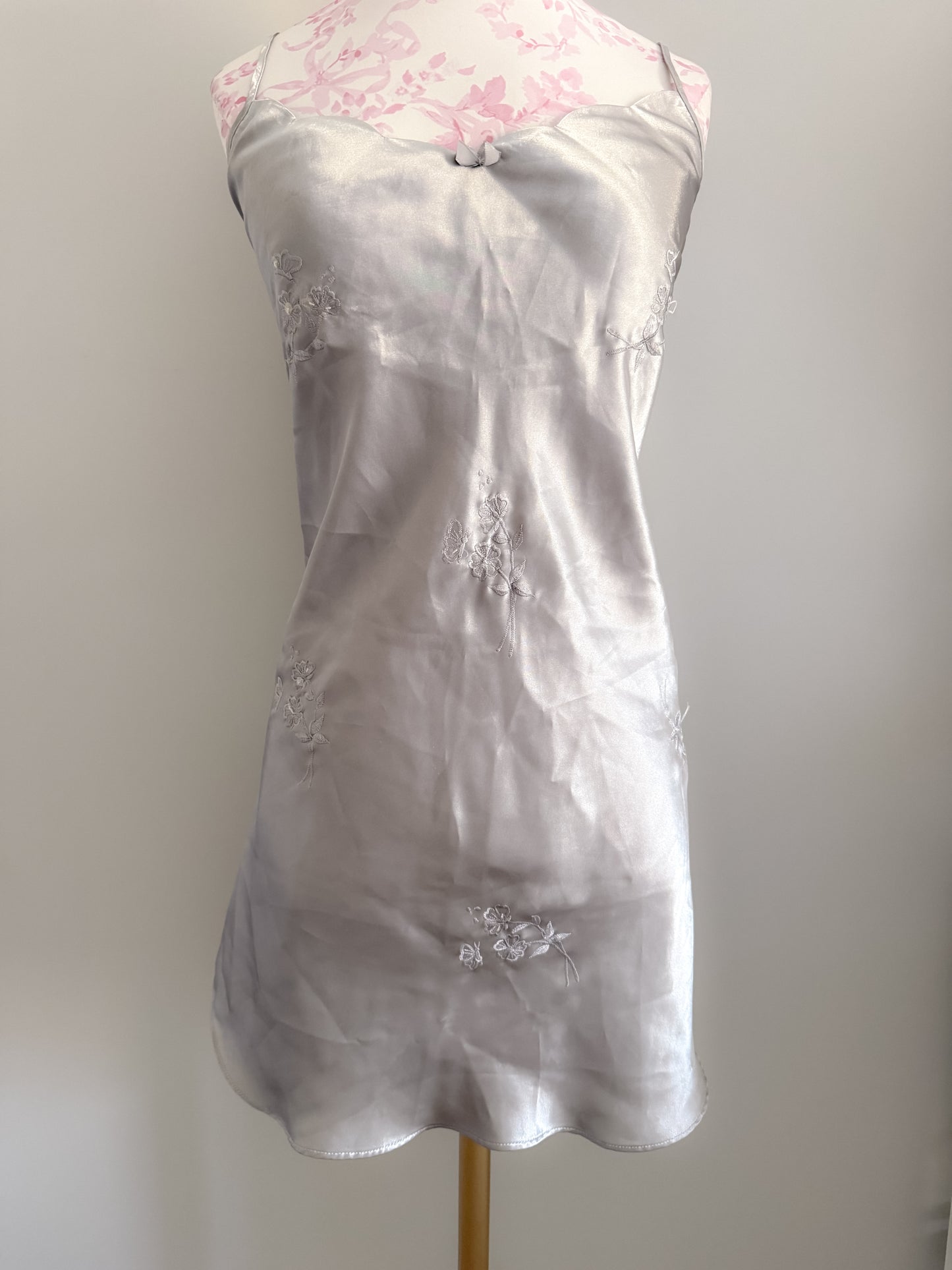 lunar petal glow spritz slip dress