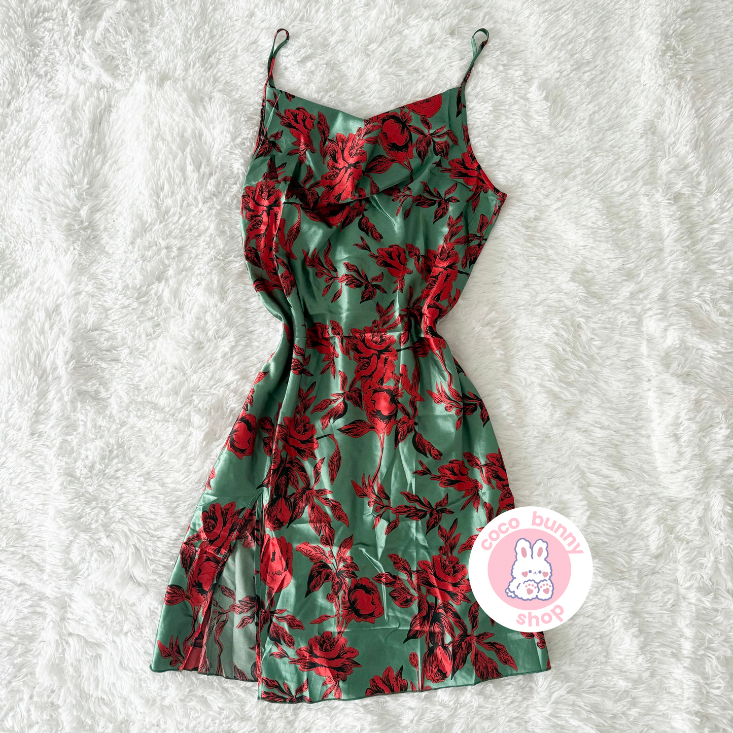 cherry mint mojito slip dress