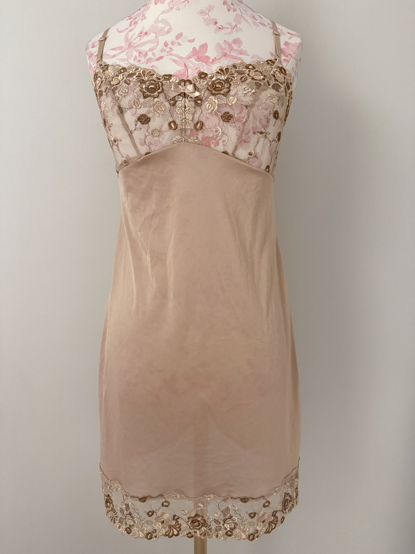 caramel glow pour martini slip dress