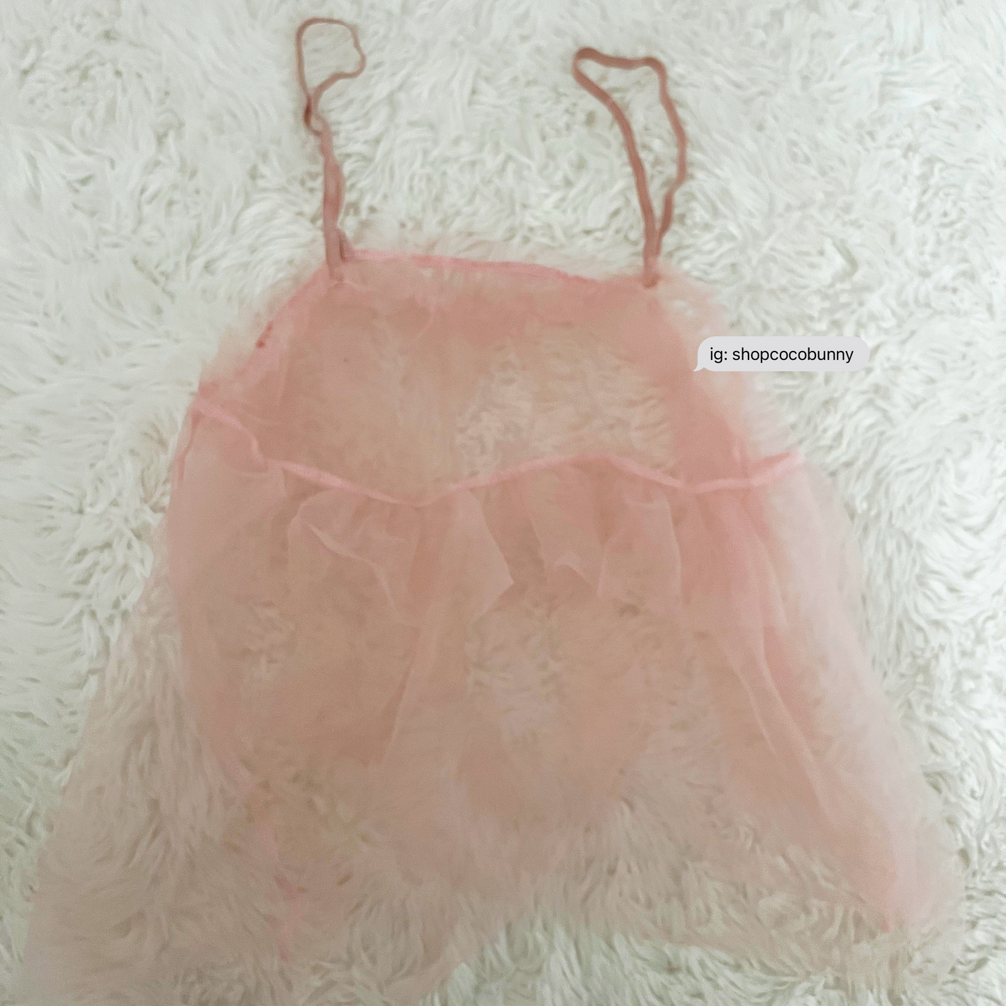 pink sheer babydoll camisole