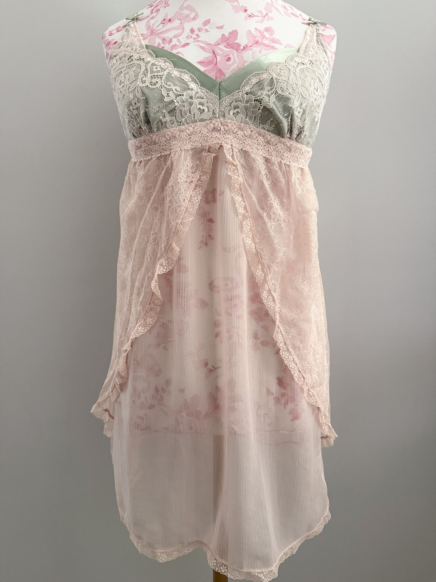 peach forest drizzle bellini babydoll