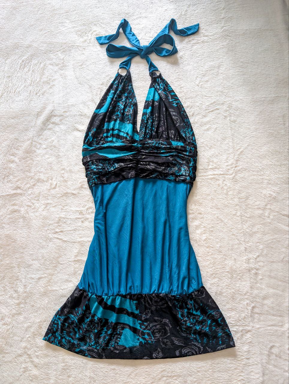 electric ocean blackberry martini slip dress