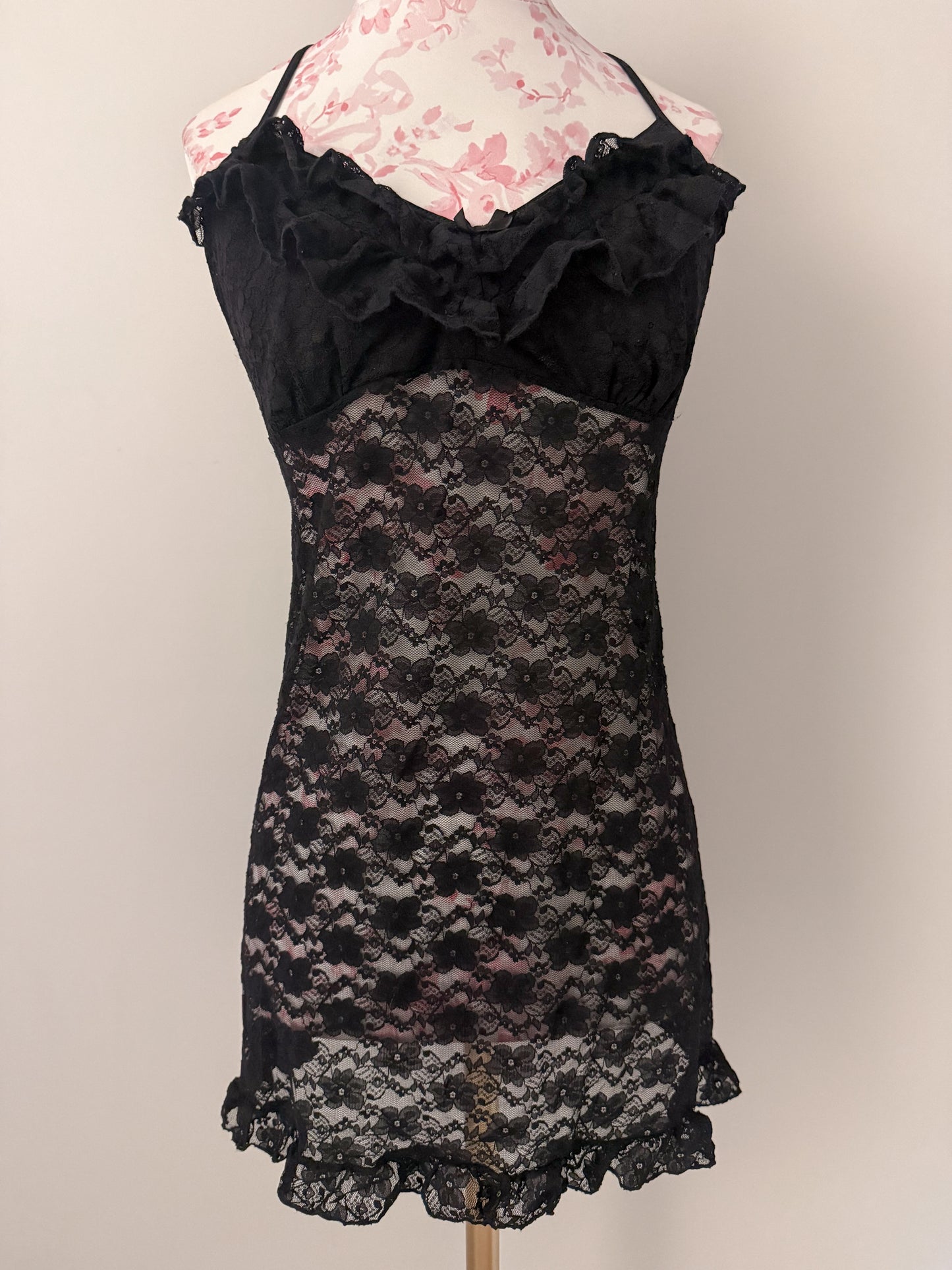 midnight moon champagne slip dress