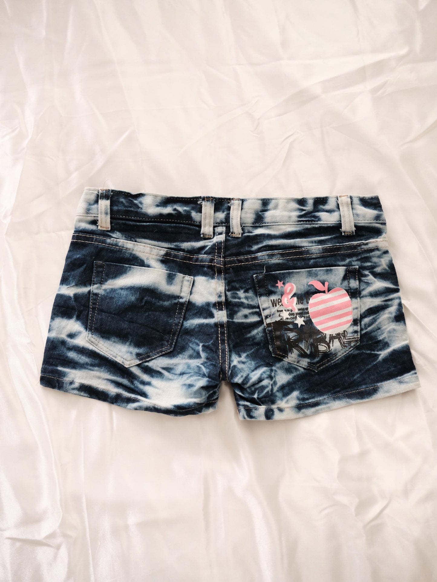 tie die tease bunny shorts