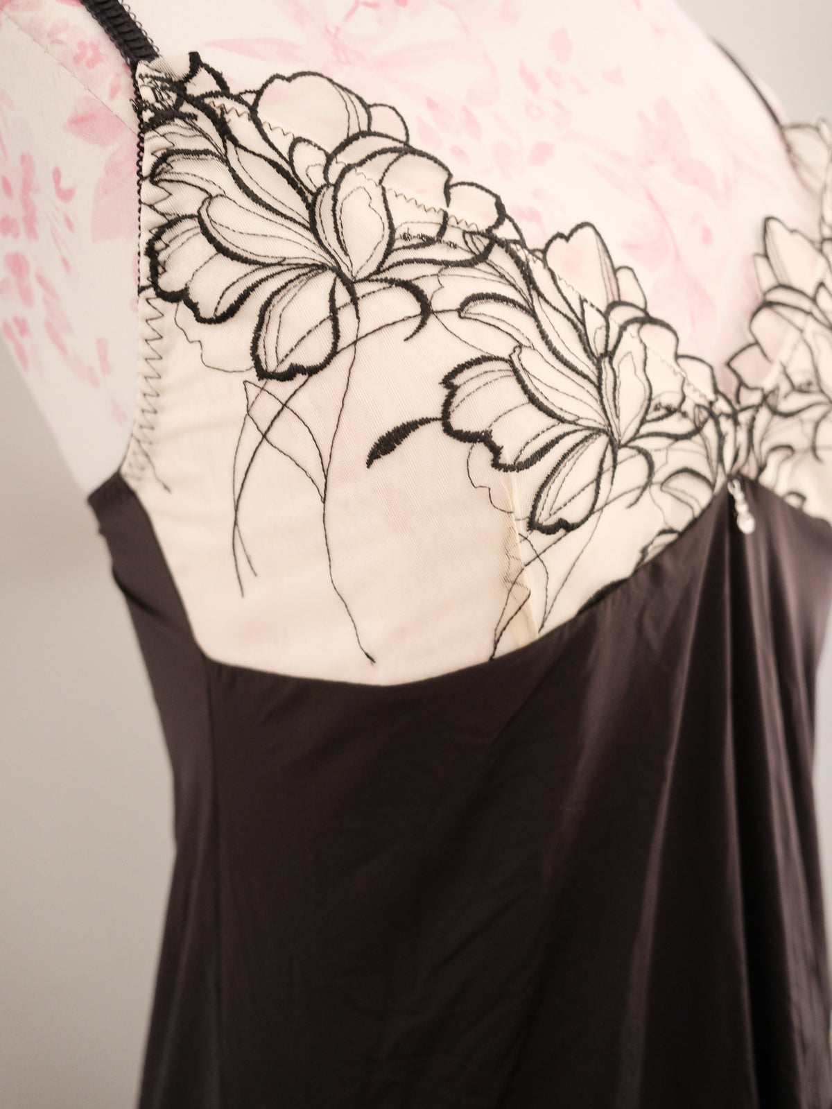 black camellia chemise