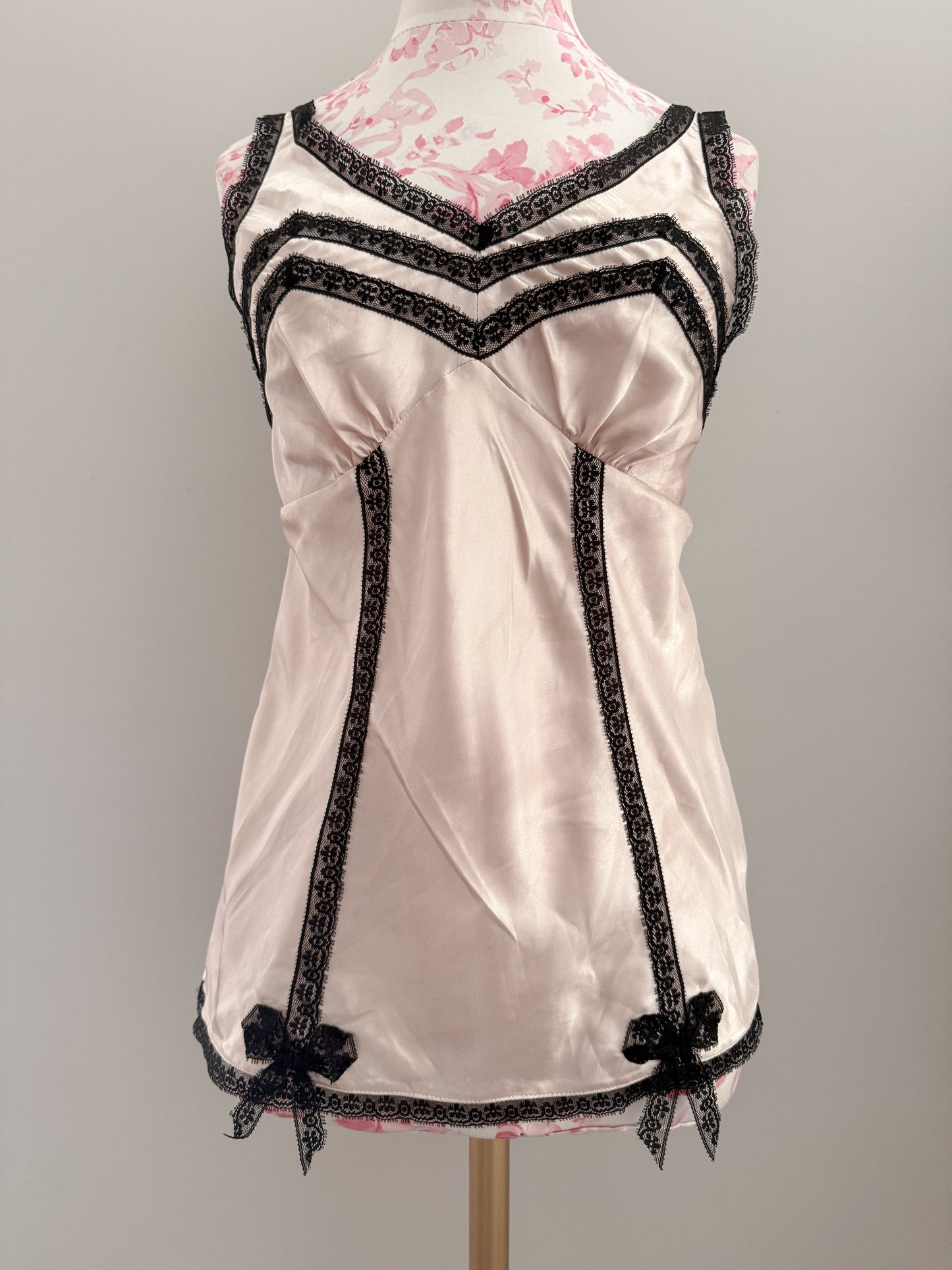 pink frost cream martini camisole