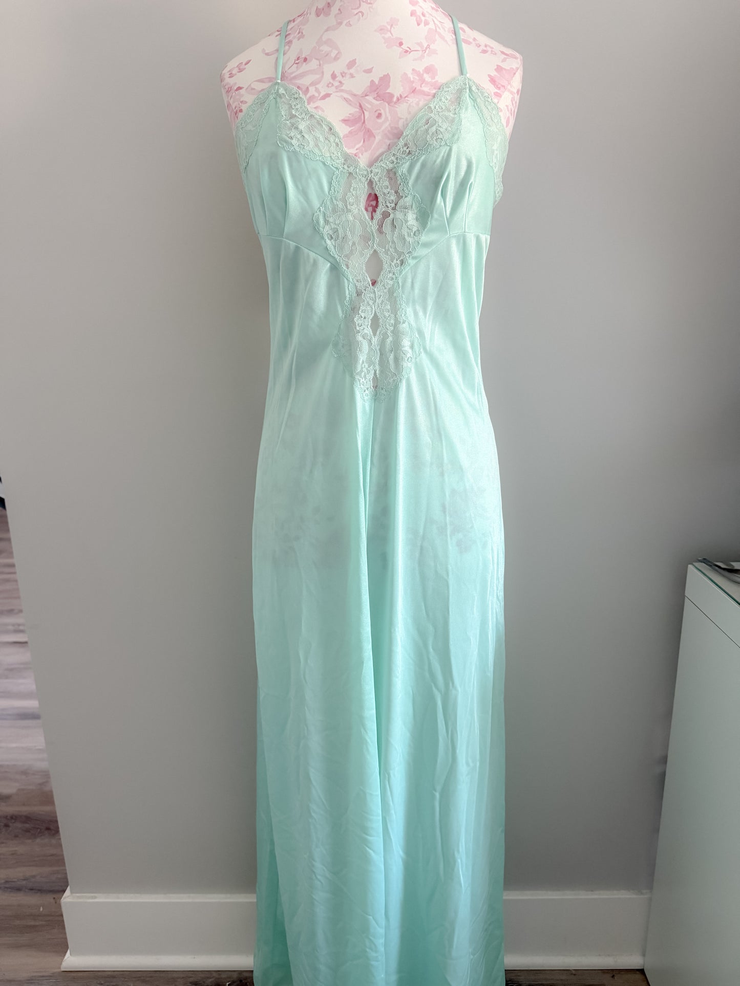mint moonlight tide spritz slip dress