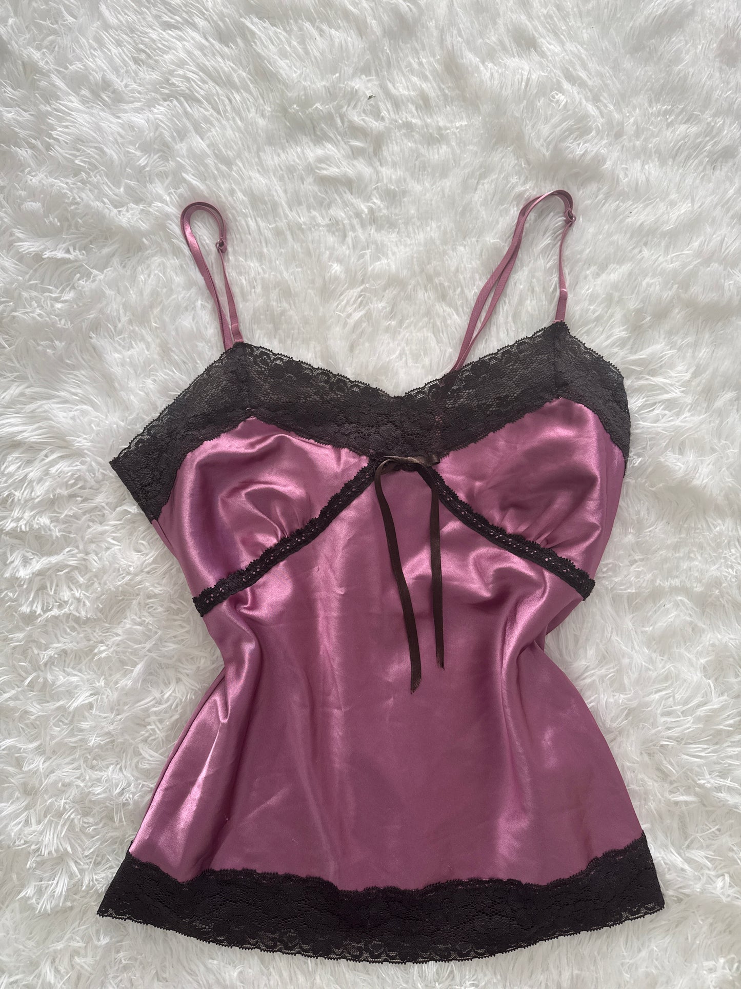rose pink satin set