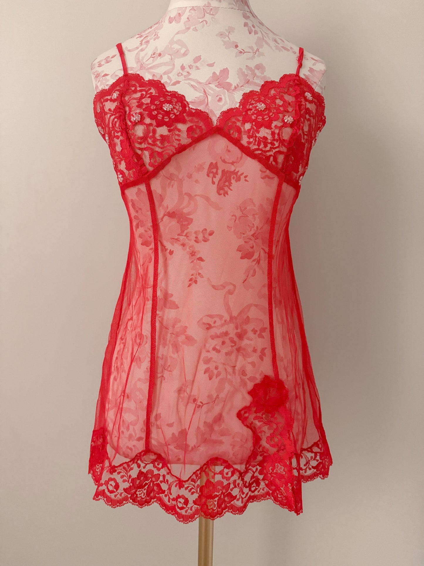 cherry lace sparkle margarita babydoll