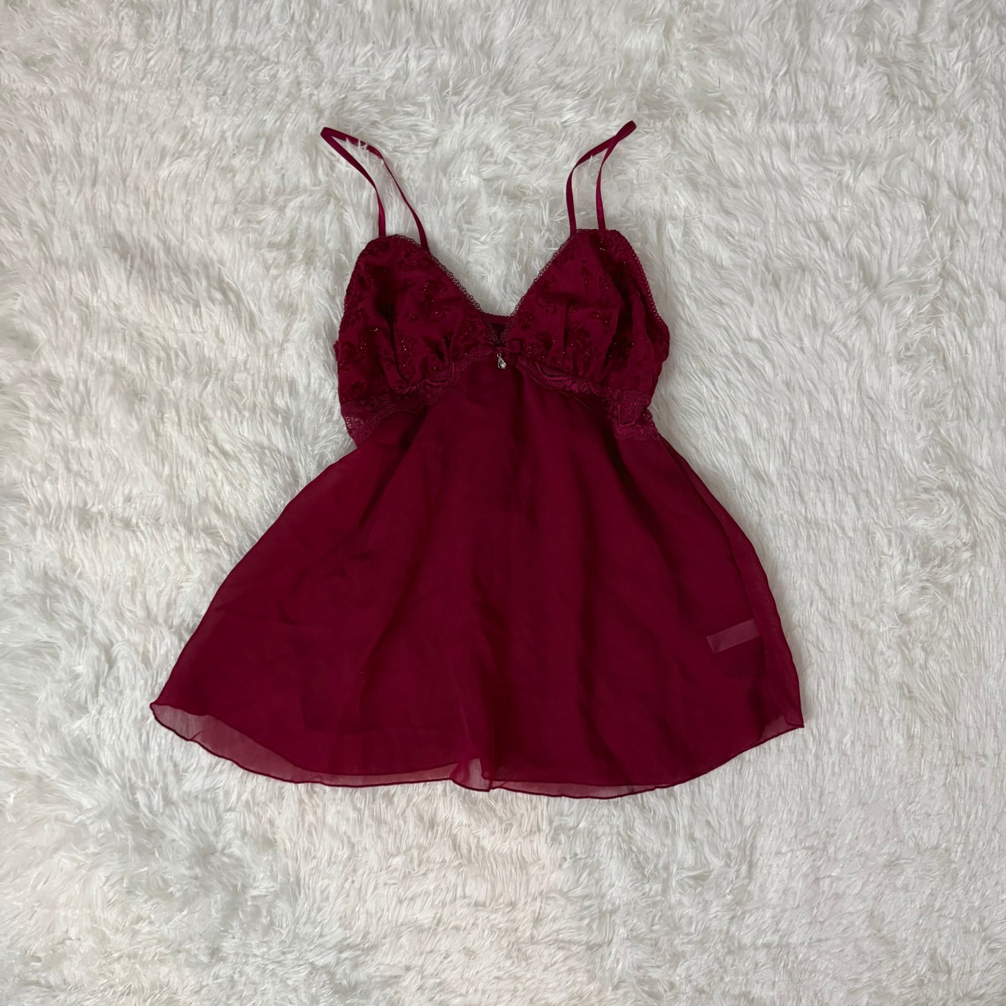 ruby red cosmopolitan slip dress