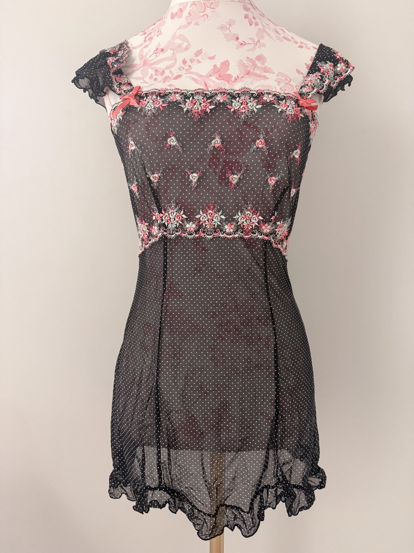midnight licorice ruffle martini babydoll