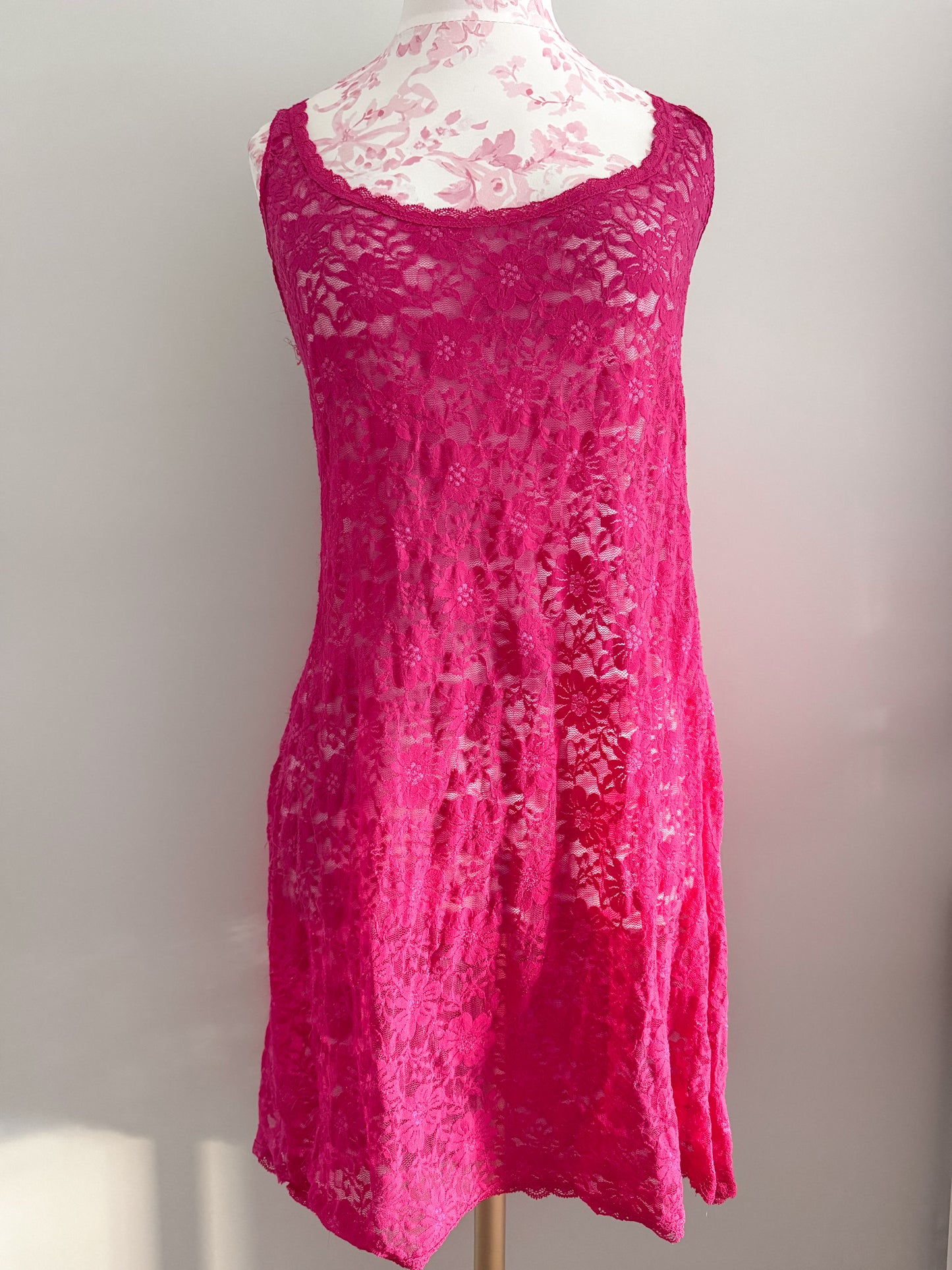 pink peach sugar spritz slip dress