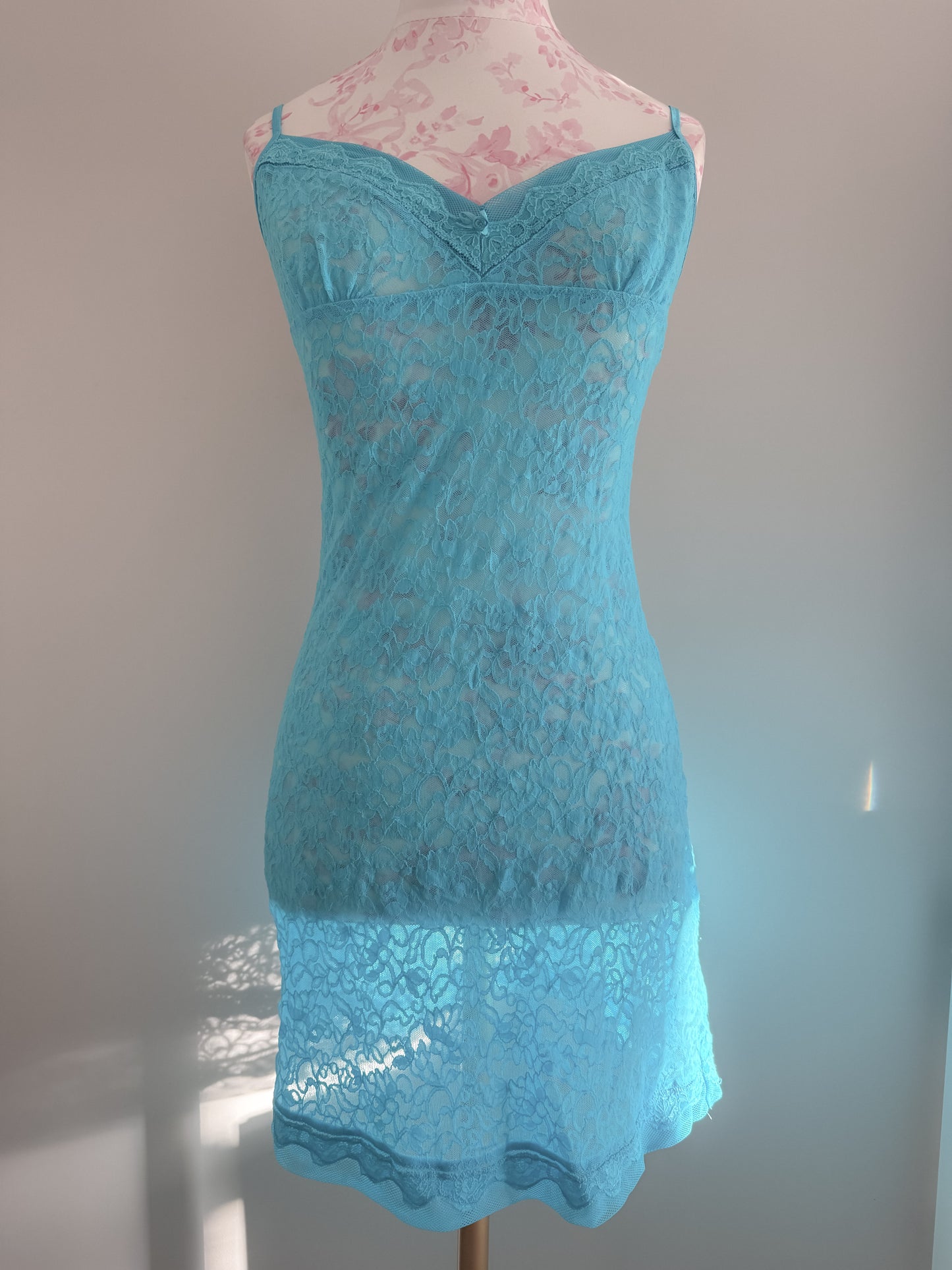 aquamarine melon spritz margarita slip dress