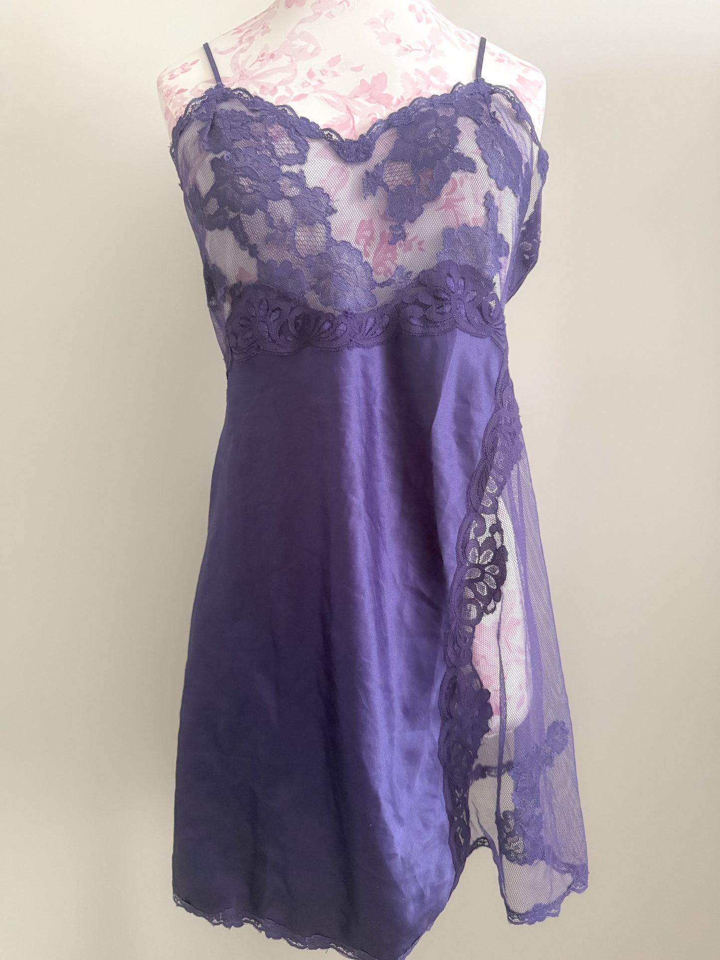plum violet splash mojito slip dress