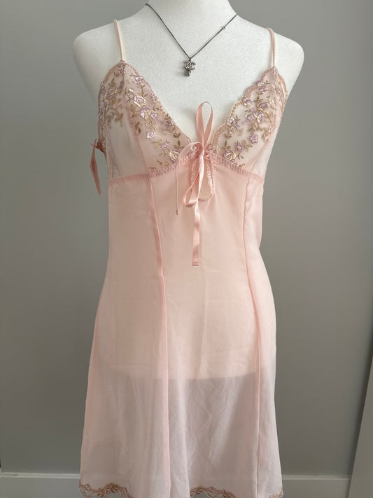 pink cloud guava cocktail slip dress