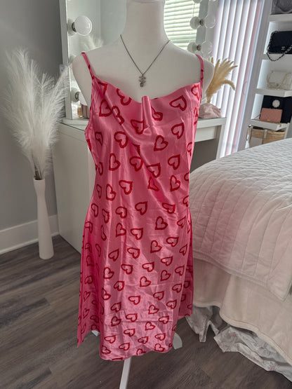 pink dragonfruit and cherry margarita slip dress
