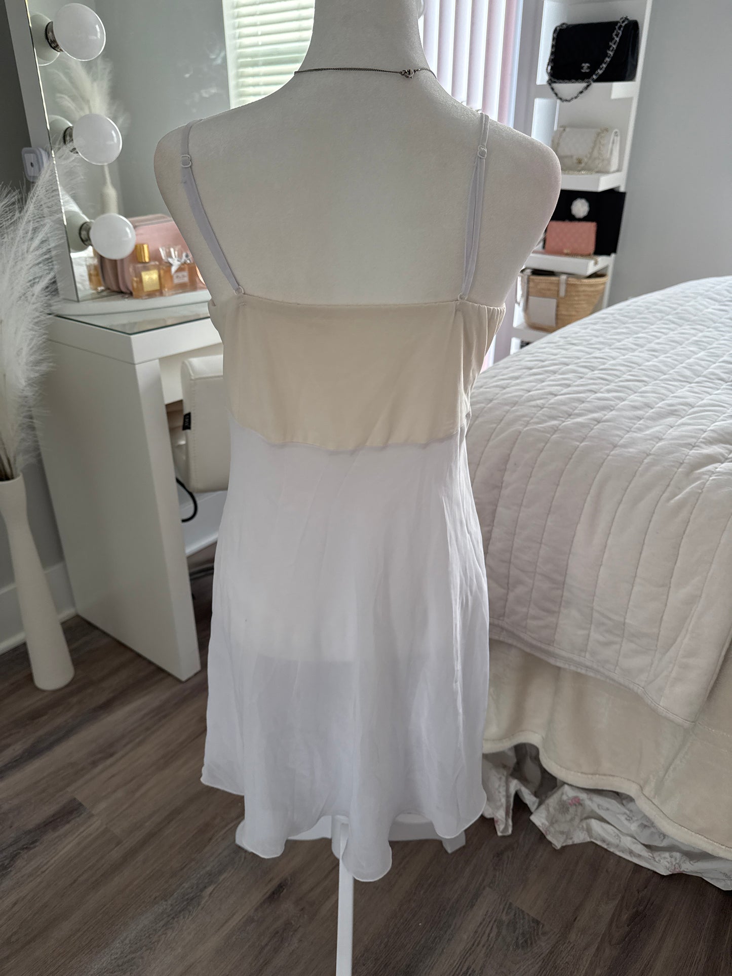 pearl rose martini slip dress