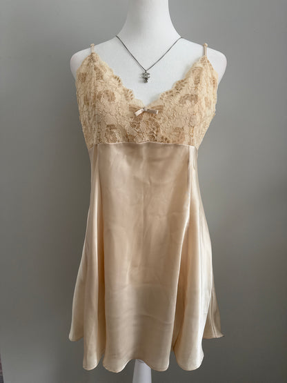 toasted almond martini slip dress