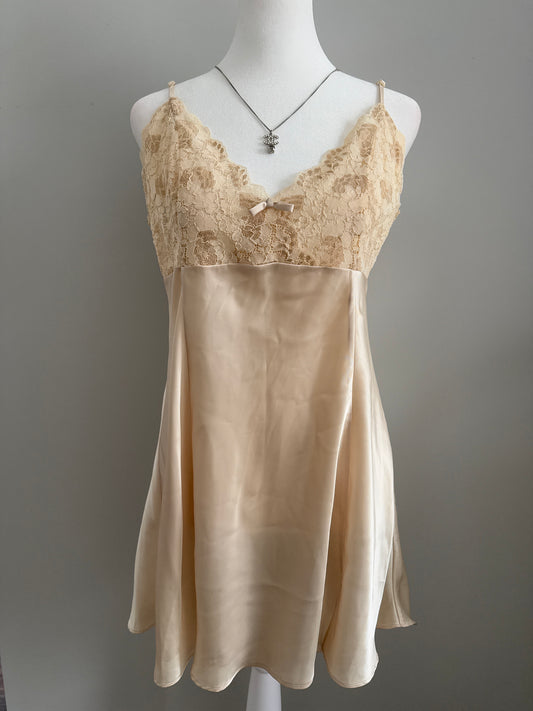 toasted almond martini slip dress