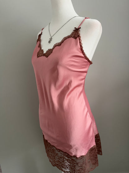 rose mocha martini slip dress