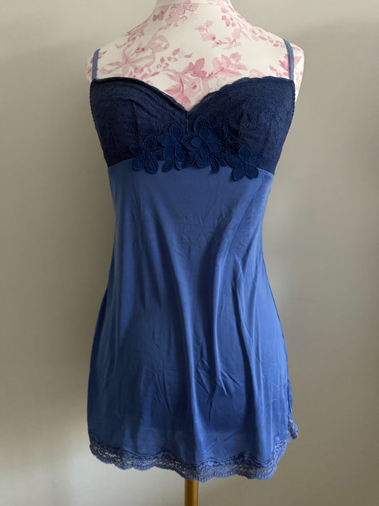 sapphire spritz twist martini slip dress