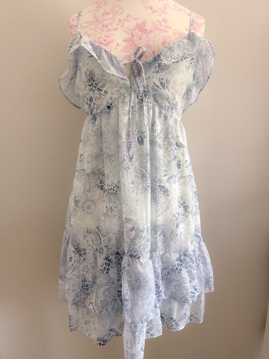 santorini floral tide martini dress