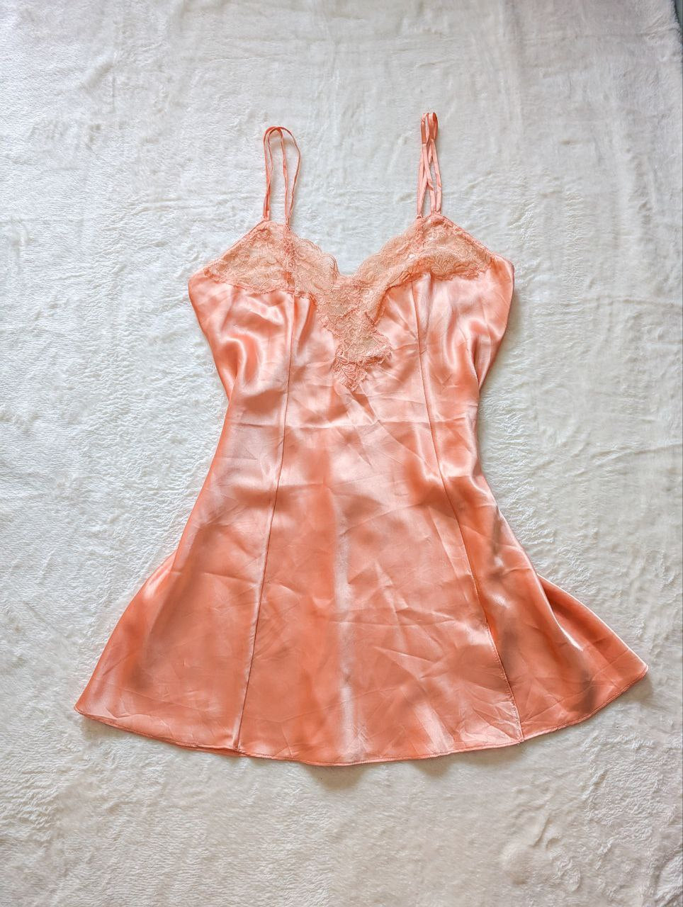 papaya coral bellini cocktail slip dress