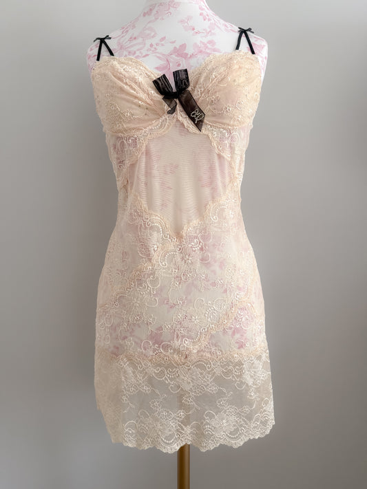 vanilla creme mist martini slip dress