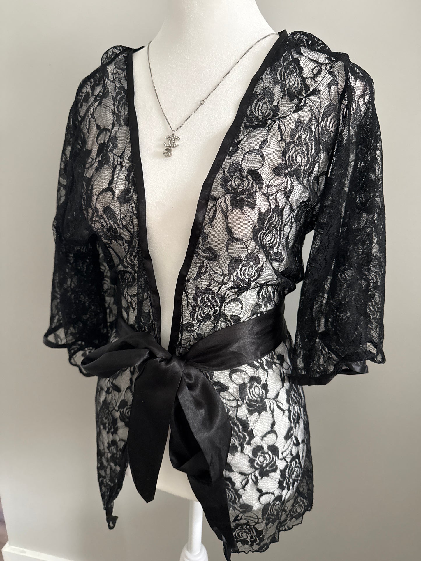 black widow cocktail robe
