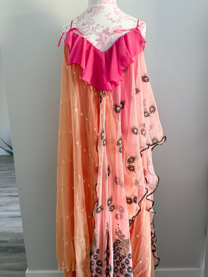 mango honey tide spritz slip dress